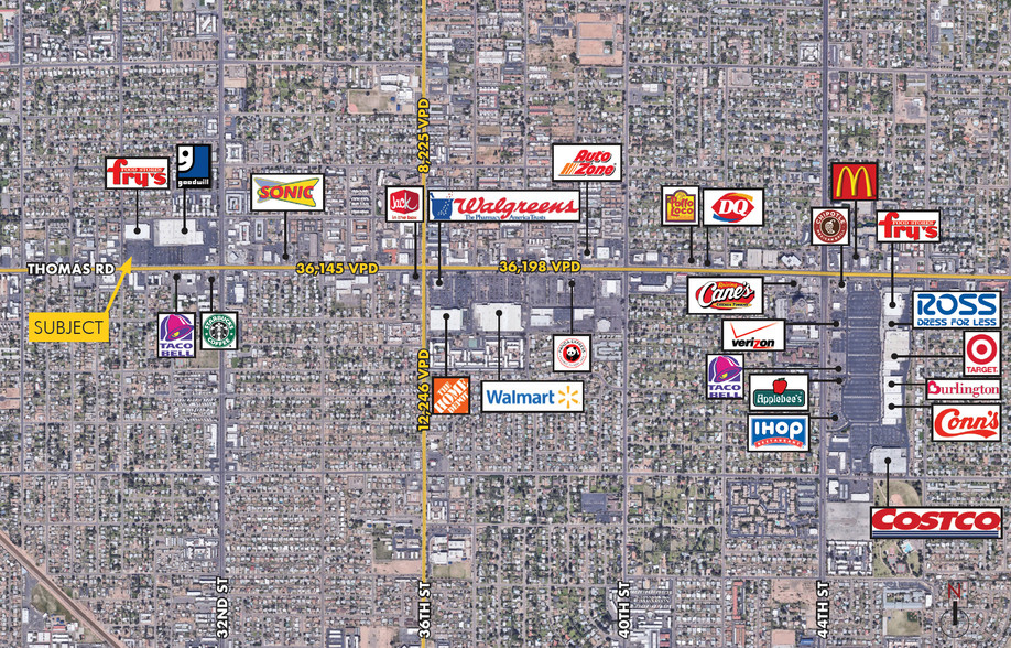 Thomas Rd, Phoenix, AZ for lease - Aerial - Image 2 of 6