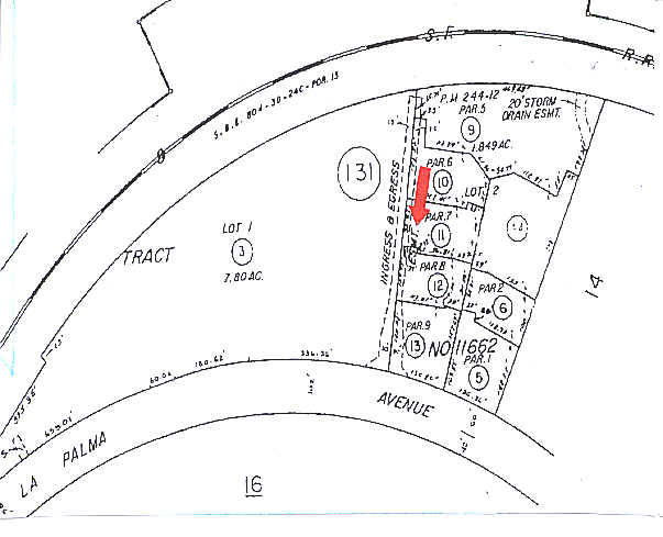 22425 La Palma Ave, Yorba Linda, CA for lease - Plat Map - Image 2 of 3