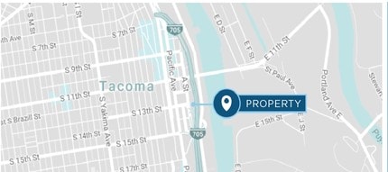 1301 A St, Tacoma, WA - AERIAL  map view - Image1
