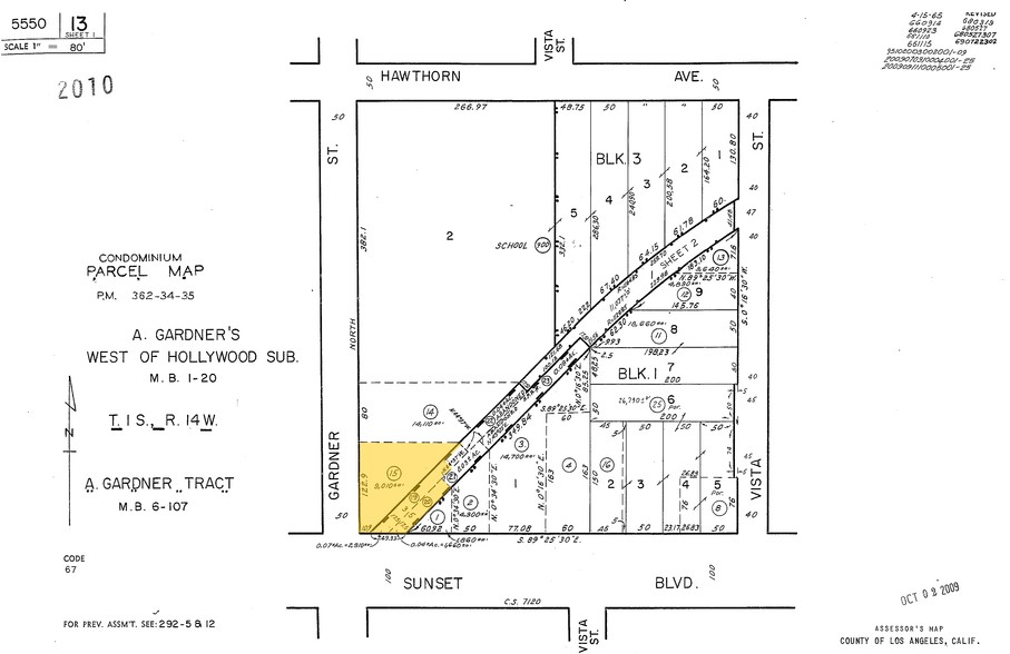 1502-1506 N Gardner St, Los Angeles, CA for lease - Plat Map - Image 3 of 3