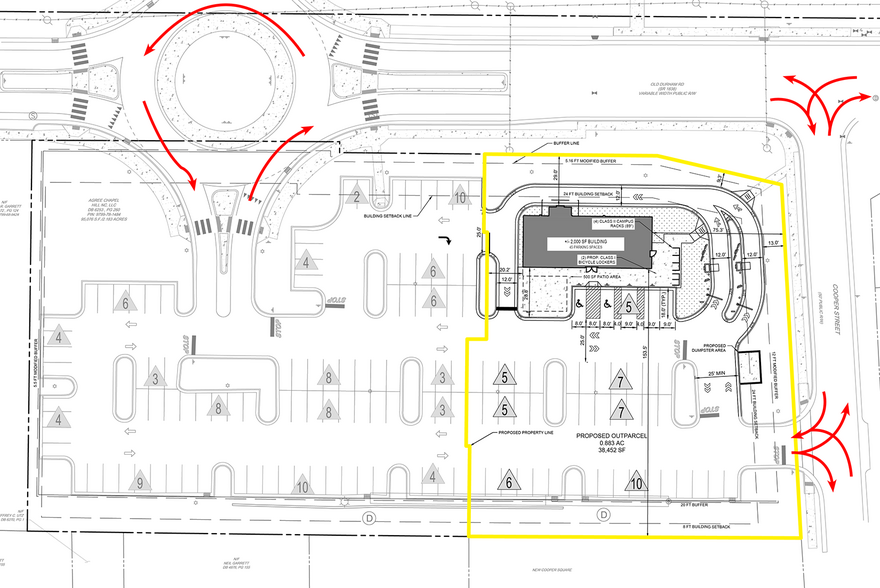 Old Durham Rd & Cooper St, Chapel Hill, NC for lease - Site Plan - Image 3 of 3