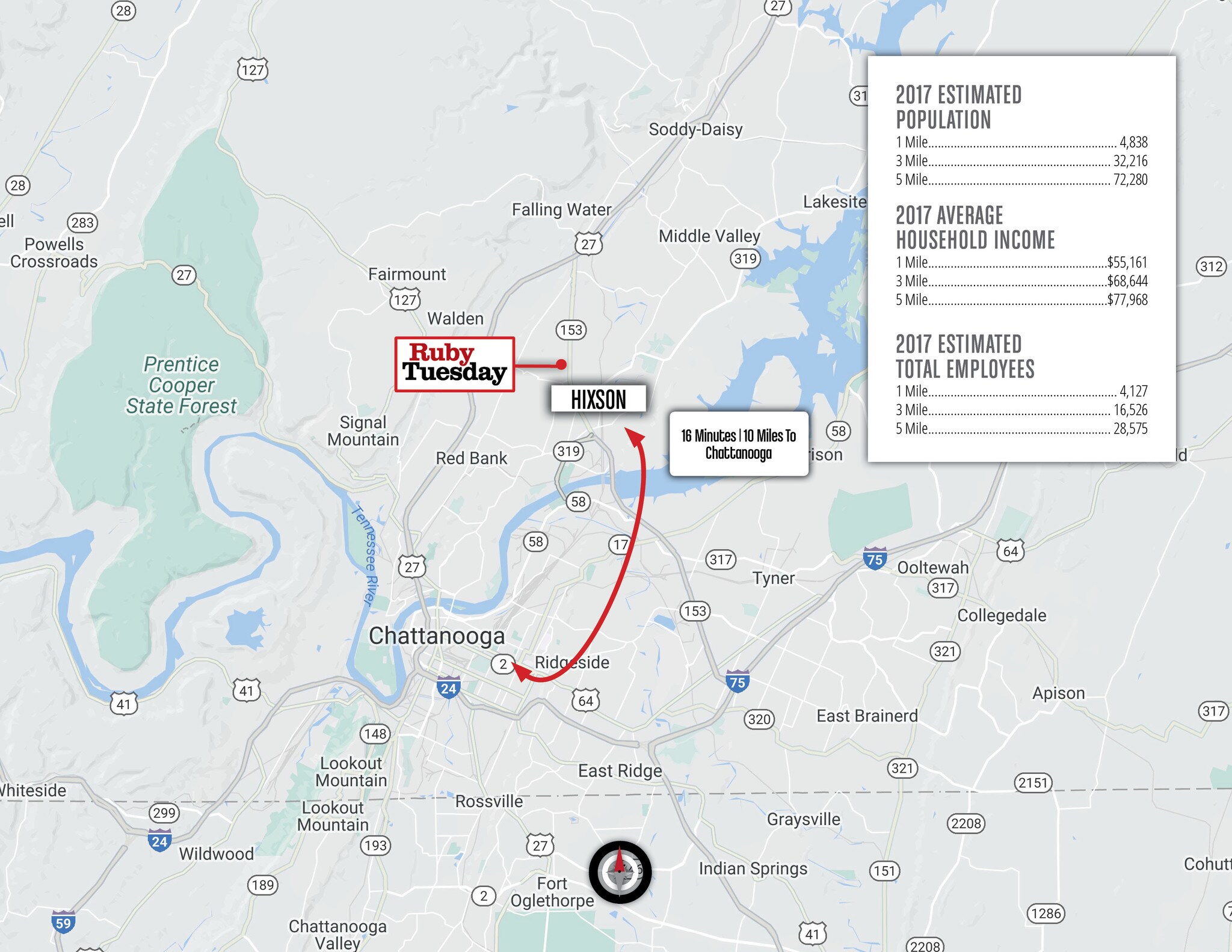 5595 Highway 153, Hixson, TN 37343 Former Ruby Tuesday