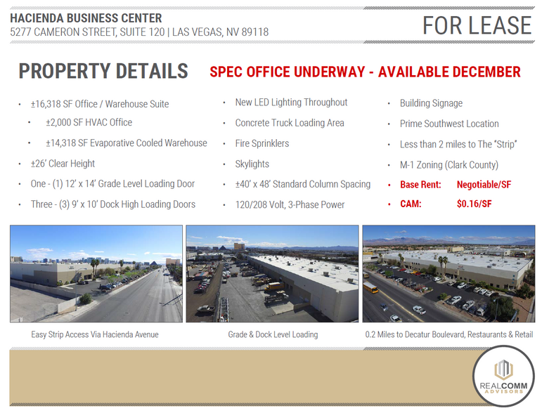 5277 Cameron St, Las Vegas, NV for lease - Building Photo - Image 2 of 5