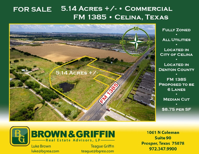 FM 1385, Aubrey, TX for sale - Building Photo - Image 1 of 1