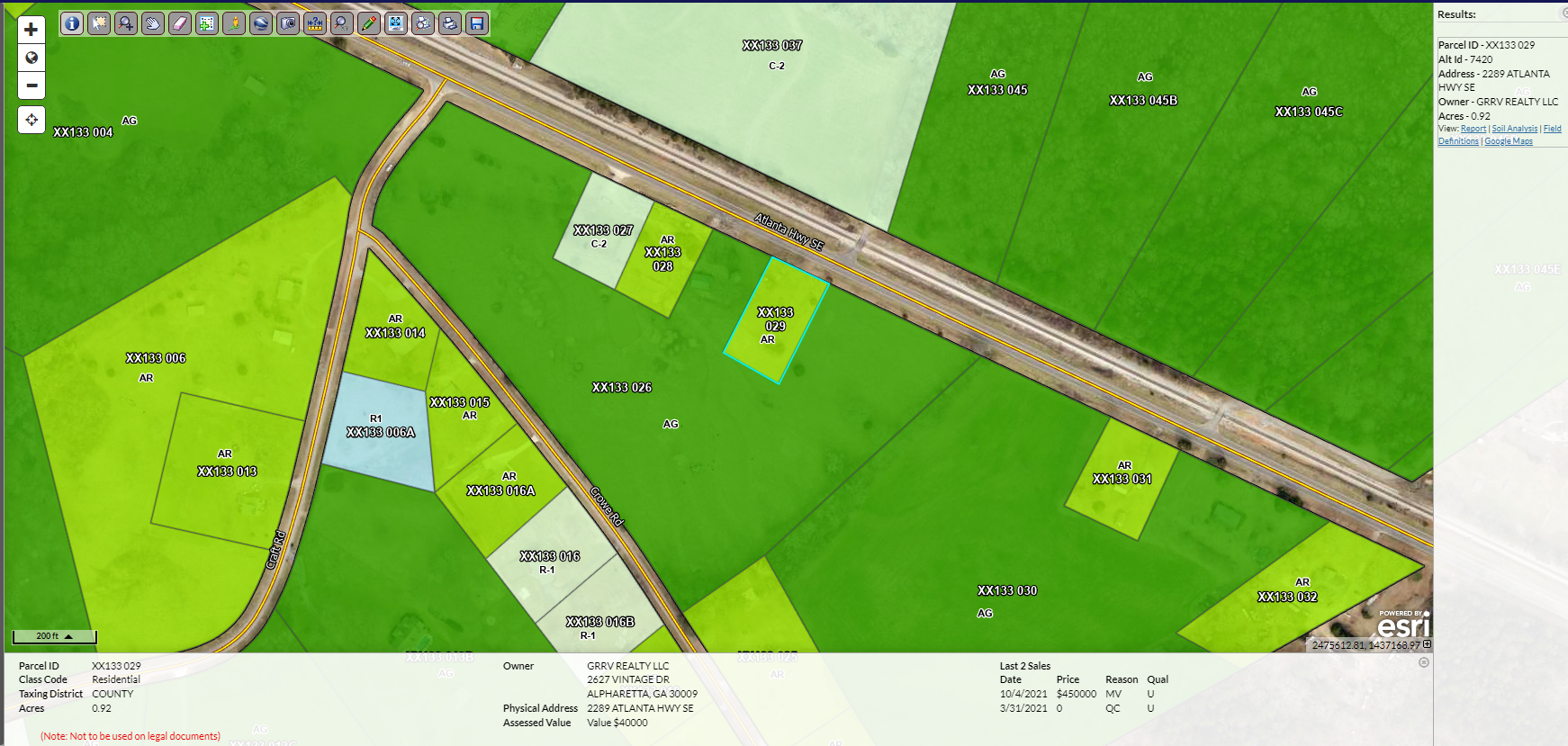 2287 Atlanta SE hwy, Statham, GA for sale Plat Map- Image 1 of 5