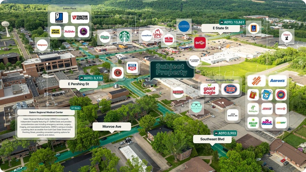 2233 E Pershing St, Salem, OH for sale - Aerial - Image 2 of 2