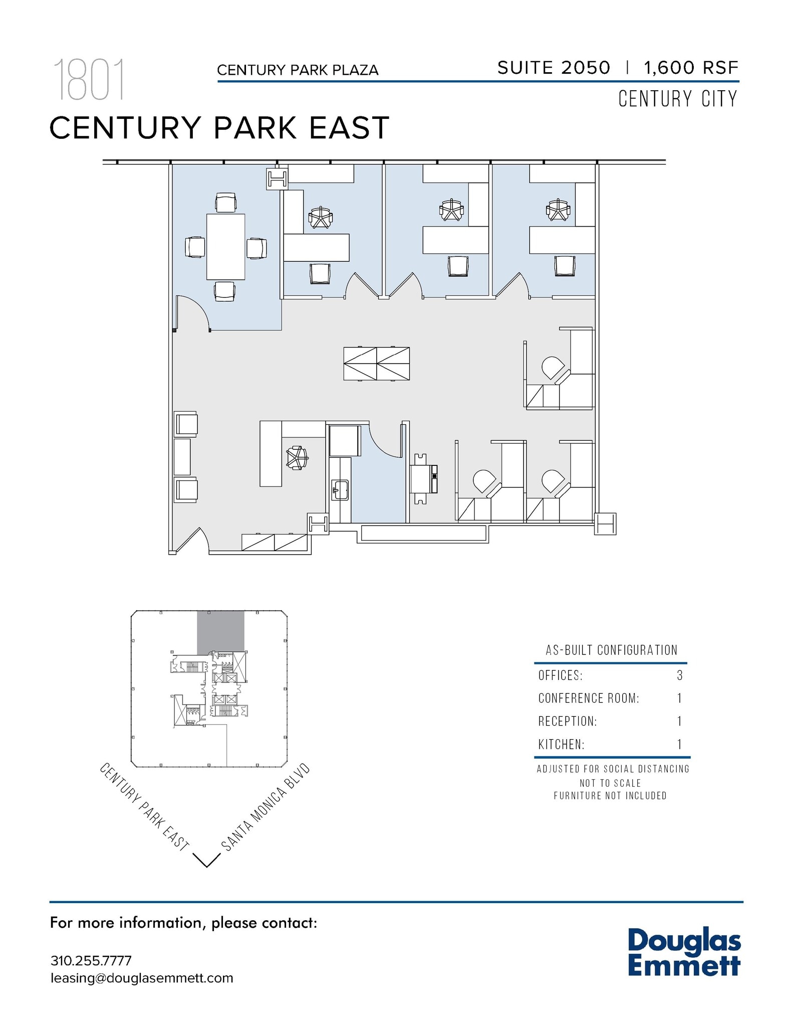 1801 Century Park E, Los Angeles, CA for lease Floor Plan- Image 1 of 1