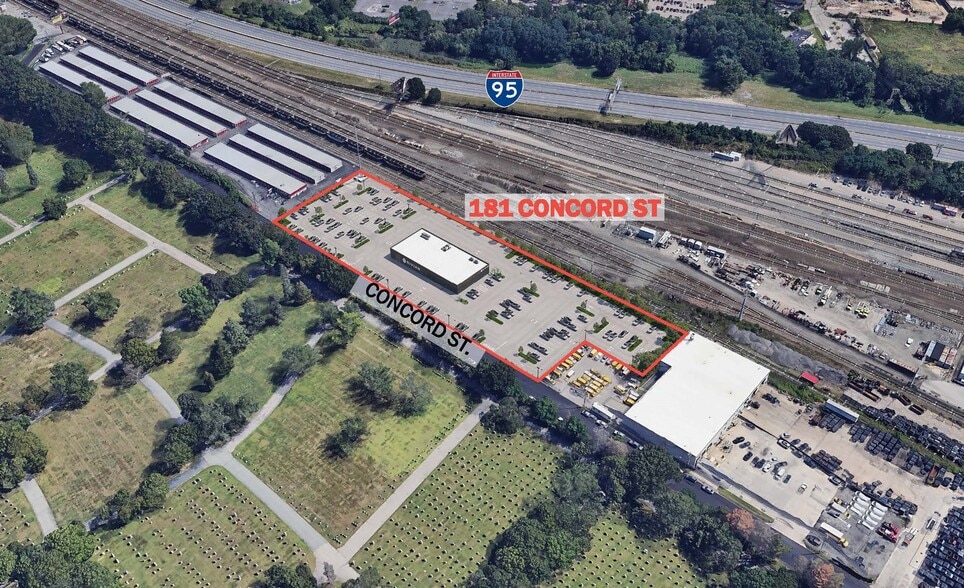 181 Concord St, Pawtucket, RI for lease - Aerial - Image 2 of 3
