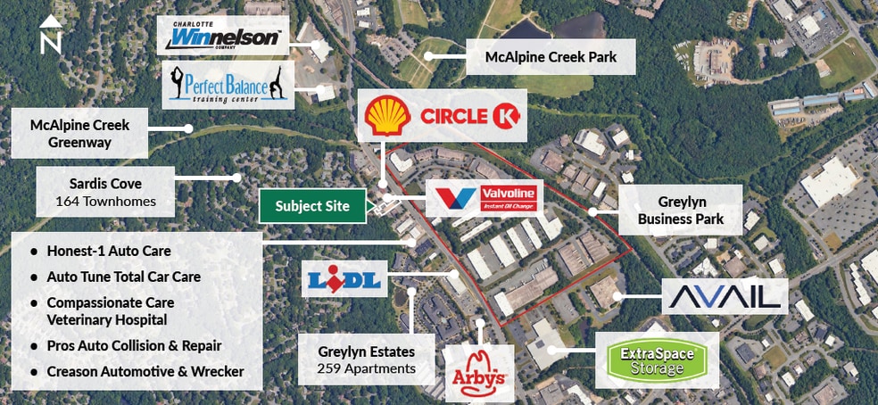 9112 Monroe, Charlotte, NC for lease - Aerial - Image 2 of 3