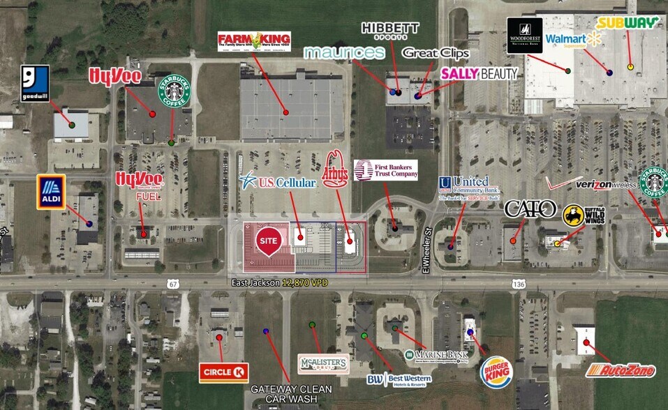 1620 E Jackson St, Macomb, IL for sale - Aerial - Image 1 of 1