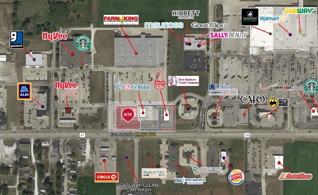 1620 E Jackson St, Macomb, IL for sale Aerial- Image 1 of 1