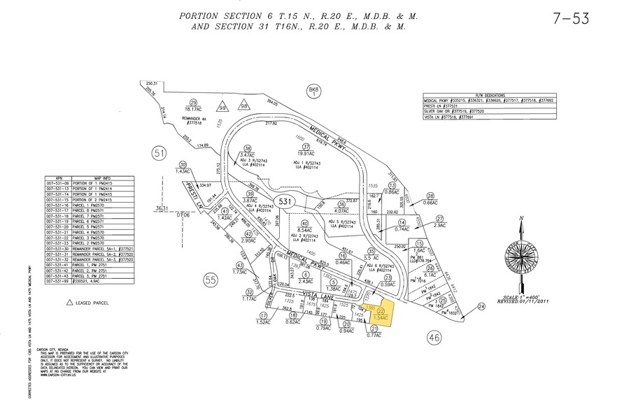 1385 Vista Ln, Carson City, NV for sale - Plat Map - Image 1 of 1