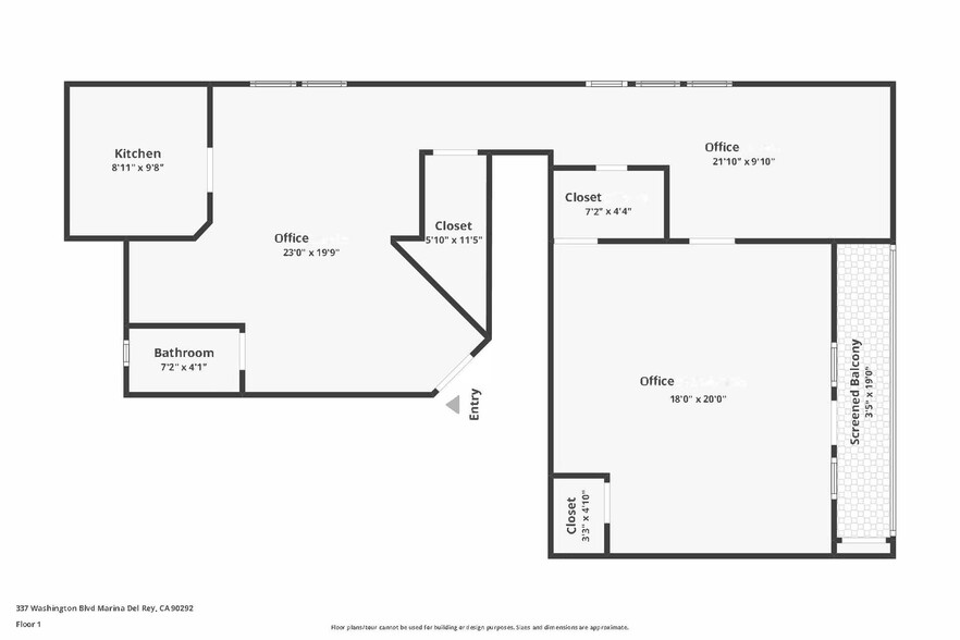 337-3 Washington Blvd, Venice, CA for lease - Floor Plan - Image 2 of 17