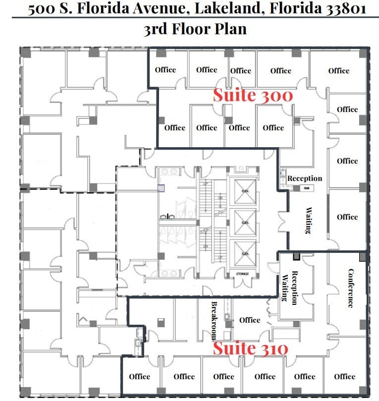 500 S Florida Ave, Lakeland, FL for lease Floor Plan- Image 1 of 1