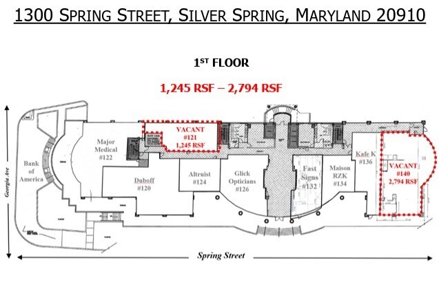 1300 Spring St, Silver Spring, MD for lease Floor Plan- Image 1 of 1
