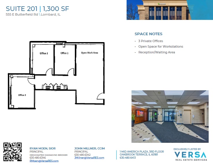 555 E Butterfield Rd, Lombard, IL for lease Floor Plan- Image 1 of 4