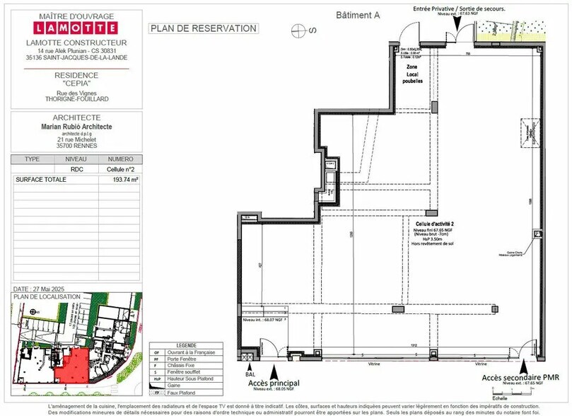 Retail in Thorigné-Fouillard for sale - Floor Plan - Image 3 of 3