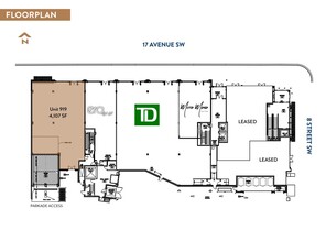 909 17 Ave SW, Calgary, AB for lease Floor Plan- Image 1 of 1