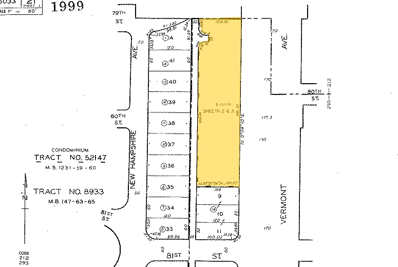 8021 S Vermont Ave, Los Angeles, CA for sale - Plat Map - Image 1 of 1