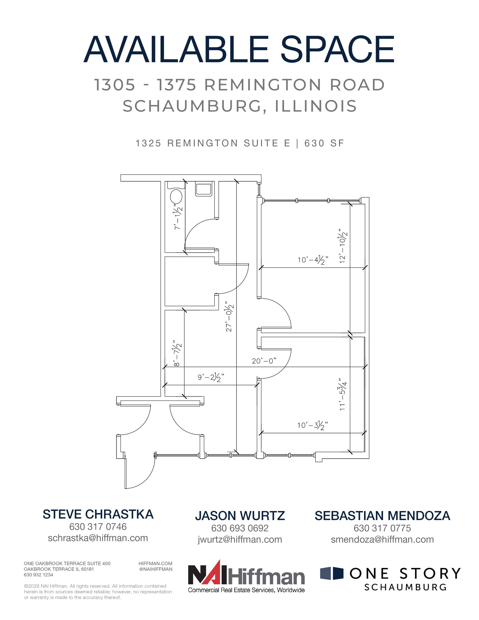 1305 Remington Rd, Schaumburg, IL for lease Floor Plan- Image 1 of 2