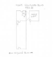 4661-4671 Hollywood Blvd, Los Angeles, CA for lease Floor Plan- Image 2 of 2