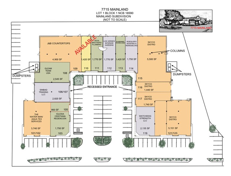7715 Mainland Dr, San Antonio, TX for lease - Site Plan - Image 2 of 3