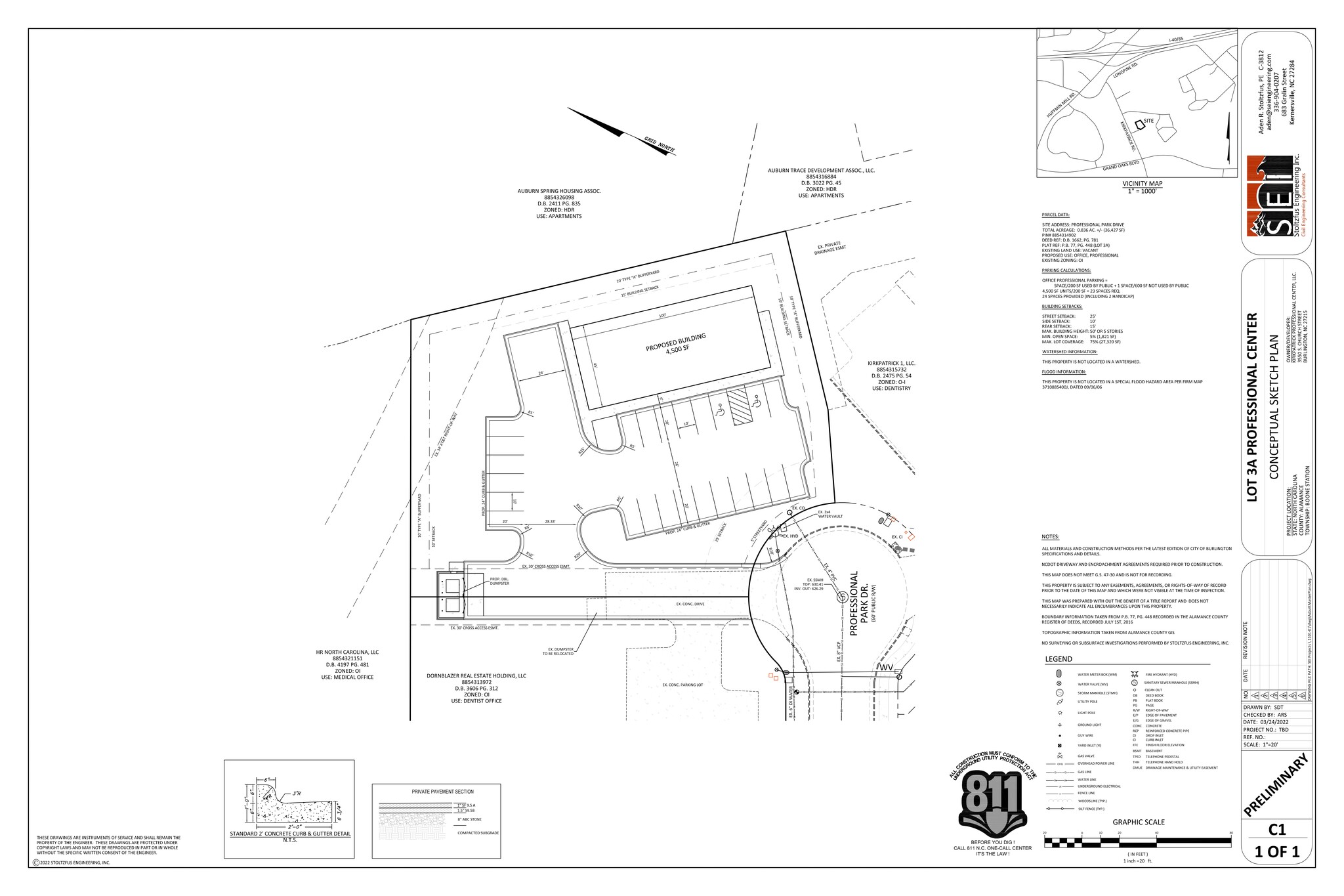 2902 Professional Park Dr, Burlington, NC for lease Site Plan- Image 1 of 2