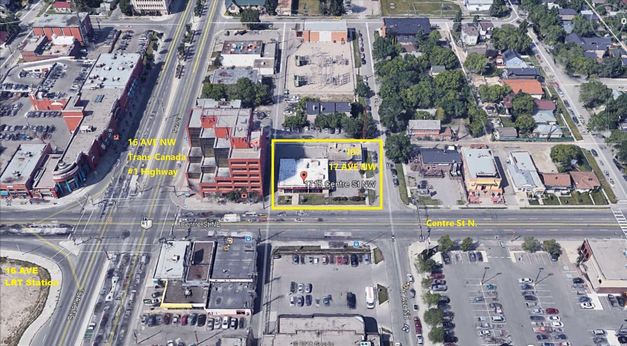 Centre Street / 17 AVE NW portfolio of 2 properties for sale on LoopNet.com Aerial- Image 1 of 3