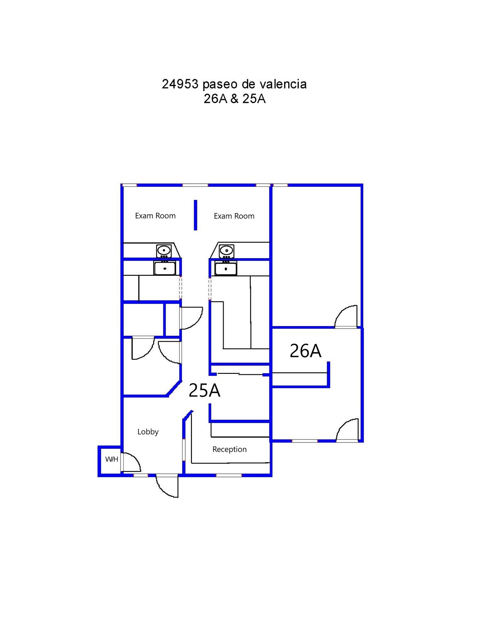 24953 Paseo De Valencia, Laguna Hills, CA for lease Floor Plan- Image 1 of 2