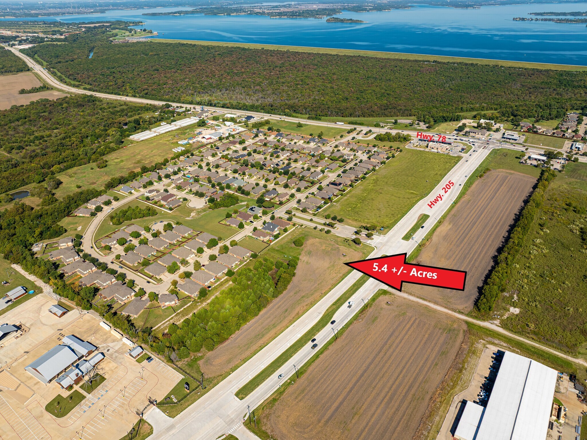 SWC of Hwy 205 S and Endeavour Blvd, Lavon, TX for sale Aerial- Image 1 of 6