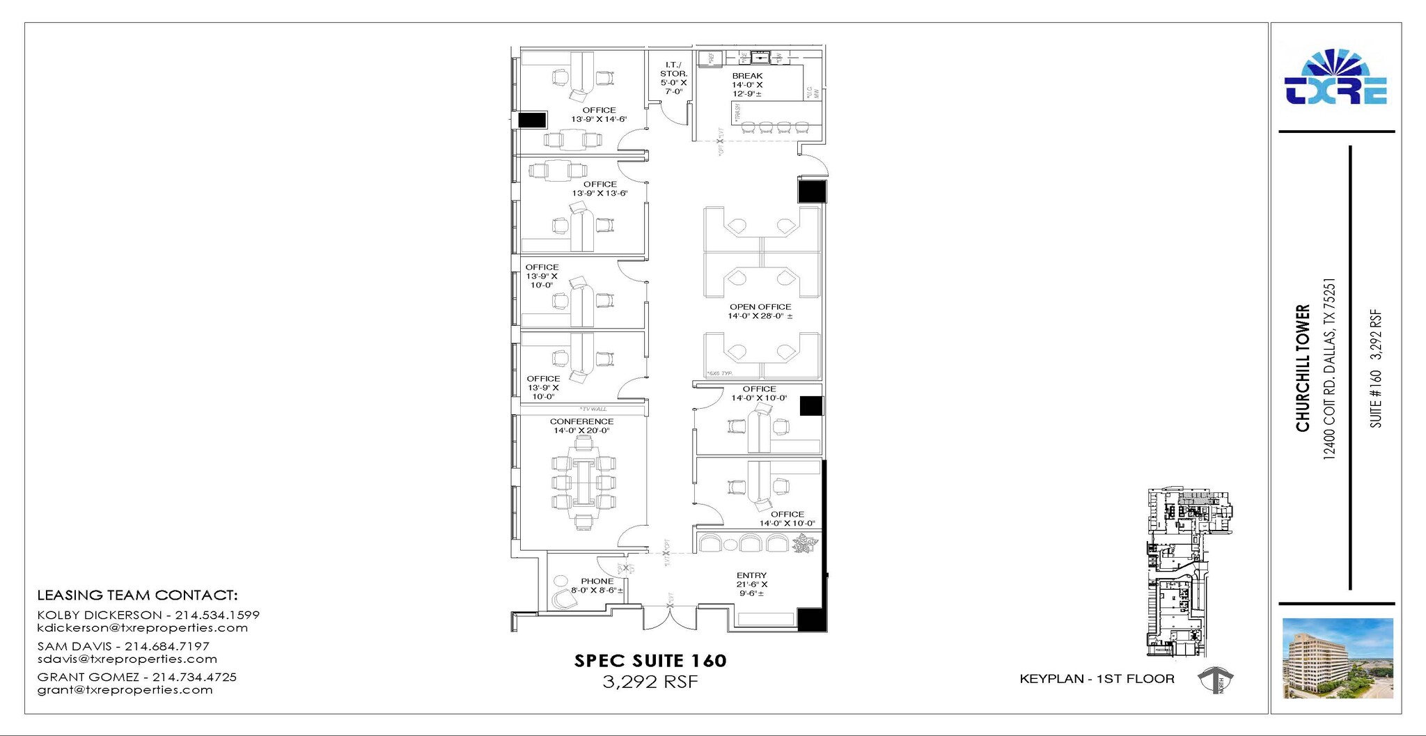 12400 Coit Rd, Dallas, TX for lease Floor Plan- Image 1 of 2