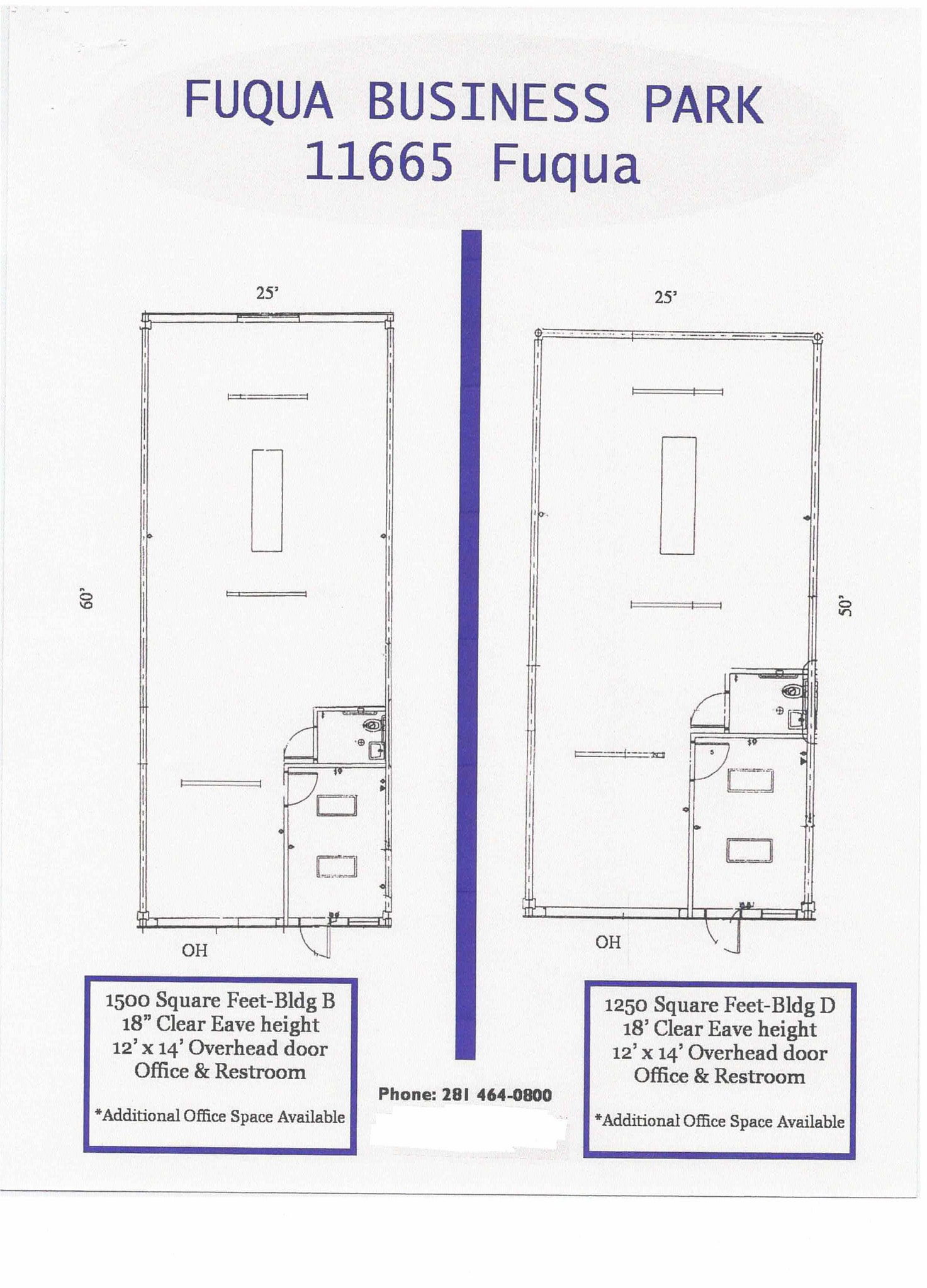 11665 Fuqua St, Houston, TX for lease Floor Plan- Image 1 of 1