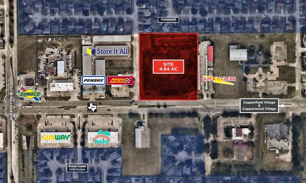 FM 529 and Queenston Blvd, Houston, TX for sale - Building Photo - Image 1 of 1