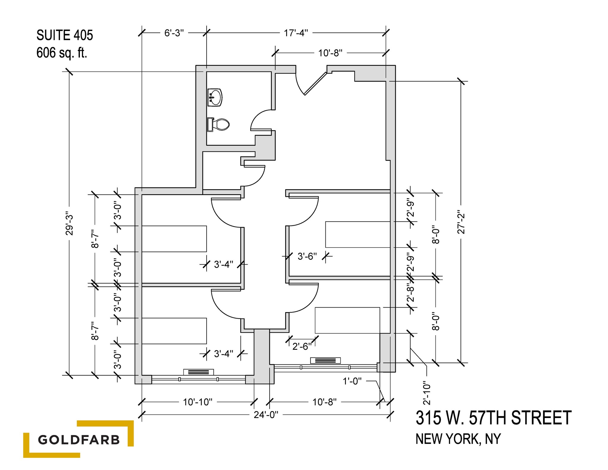 315 W 57th St, New York, NY for lease Floor Plan- Image 1 of 2