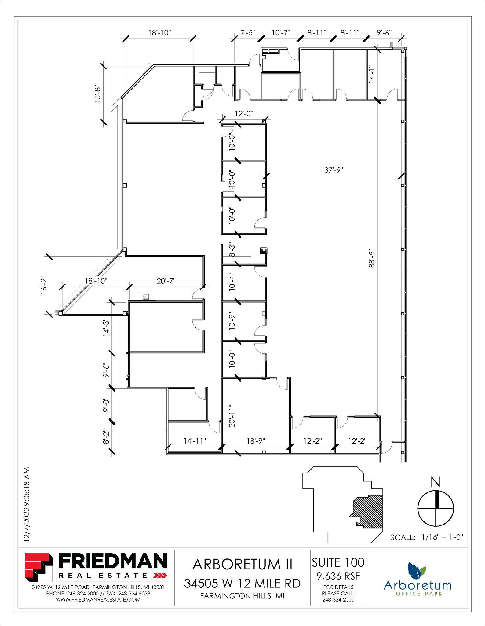 34505 W 12 Mile Rd, Farmington Hills, MI for lease Floor Plan- Image 1 of 3