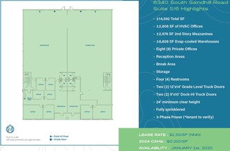 6320 S Sandhill Rd, Las Vegas, NV for lease Floor Plan- Image 2 of 4