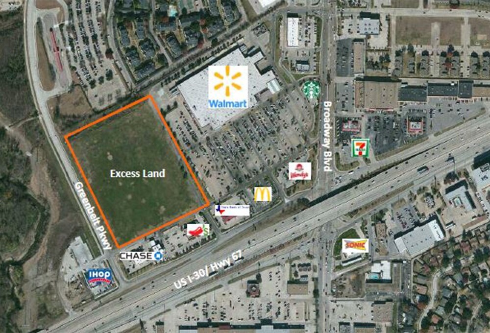 555 W Interstate 30, Garland, TX 75043 Walmart Excess Land