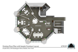 535 Washington St, Buffalo, NY for lease Floor Plan- Image 1 of 5