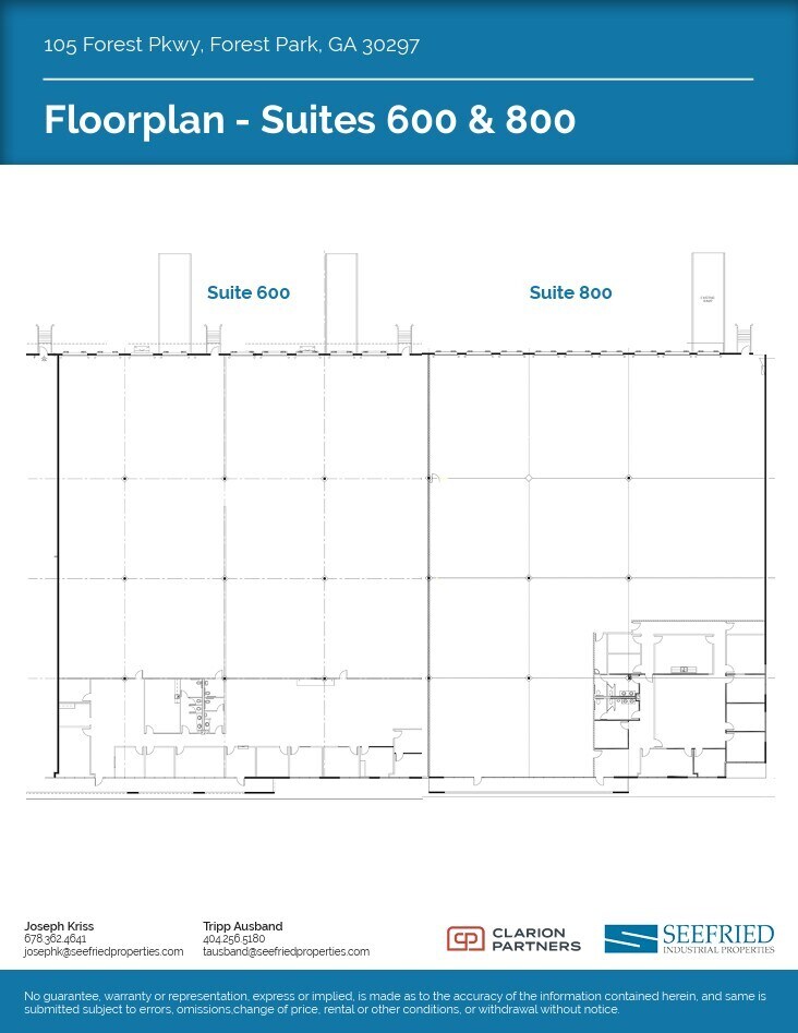 105 Forest Pky, Forest Park, GA for lease Floor Plan- Image 1 of 3