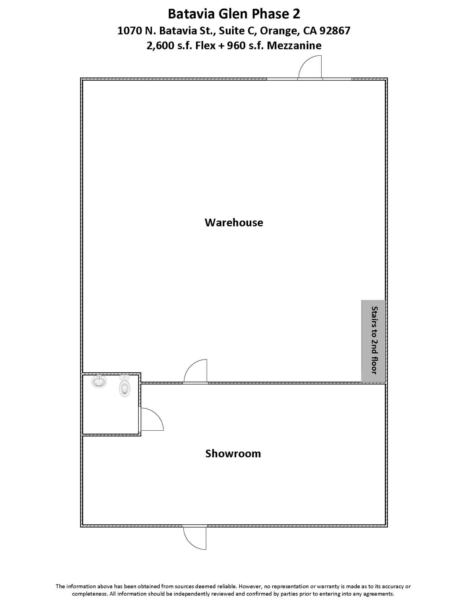 1070 N Batavia St, Orange, CA for lease Floor Plan- Image 1 of 8