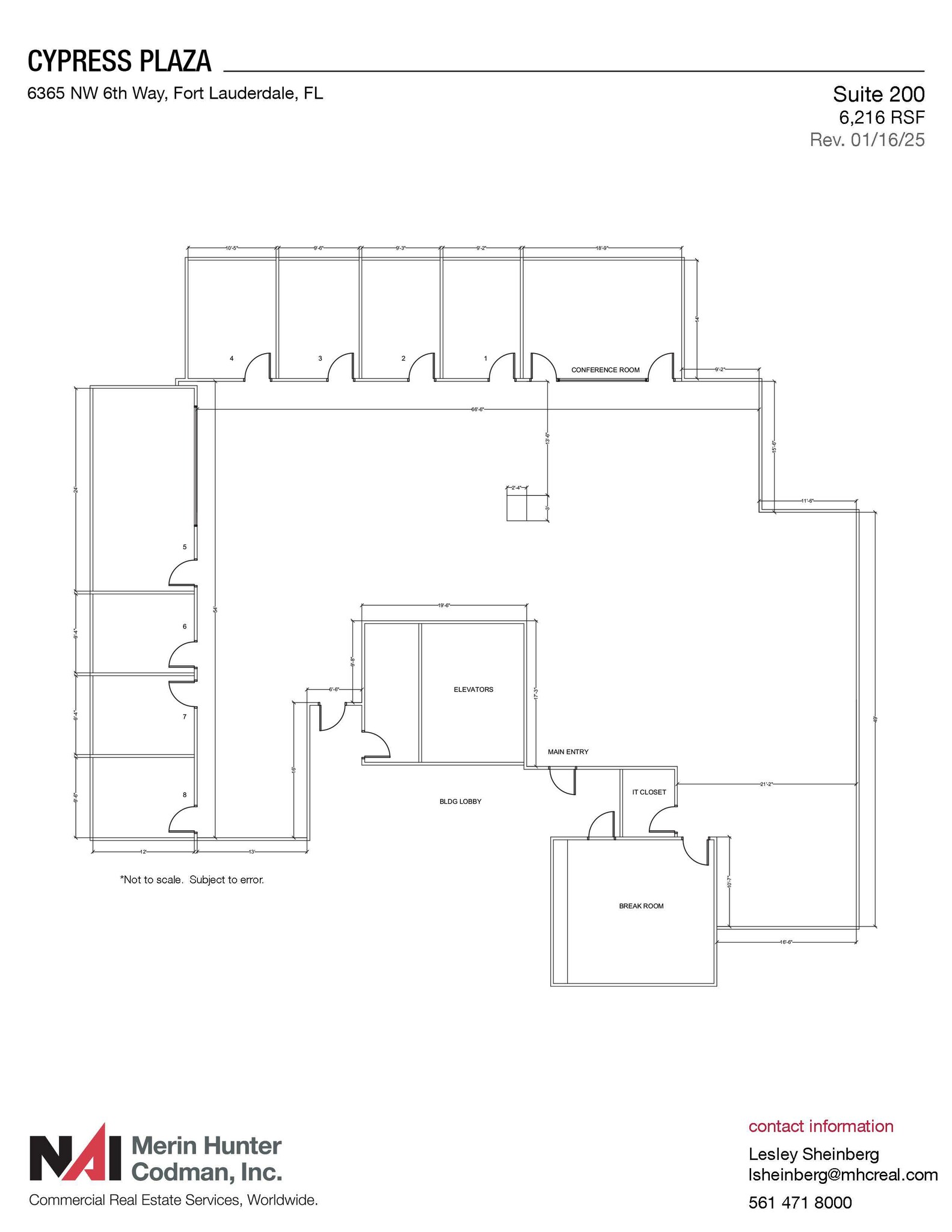 6365 NW 6th Way, Fort Lauderdale, FL for lease Floor Plan- Image 1 of 6