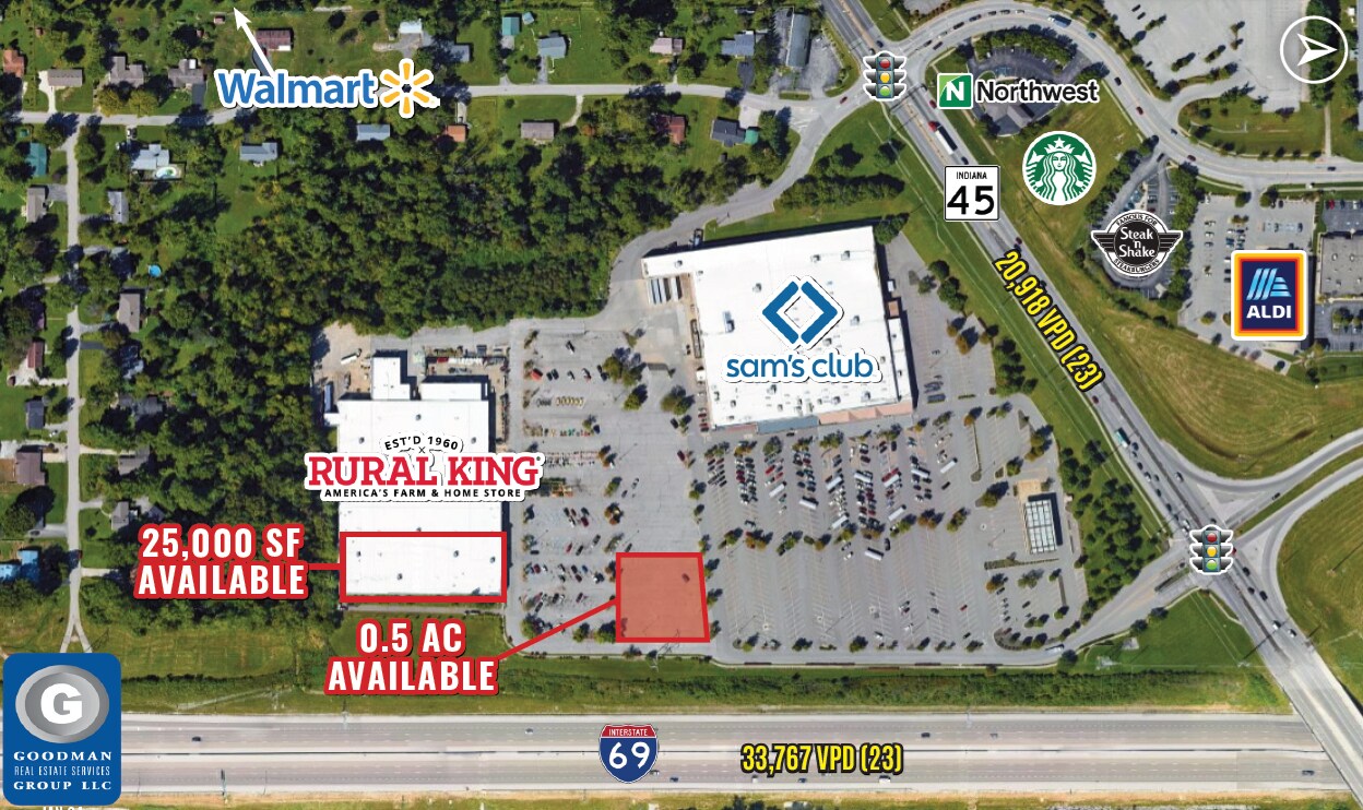 3201 IN45, Bloomington, IN 47403 25k SF Sublet &.5 AC Outlot