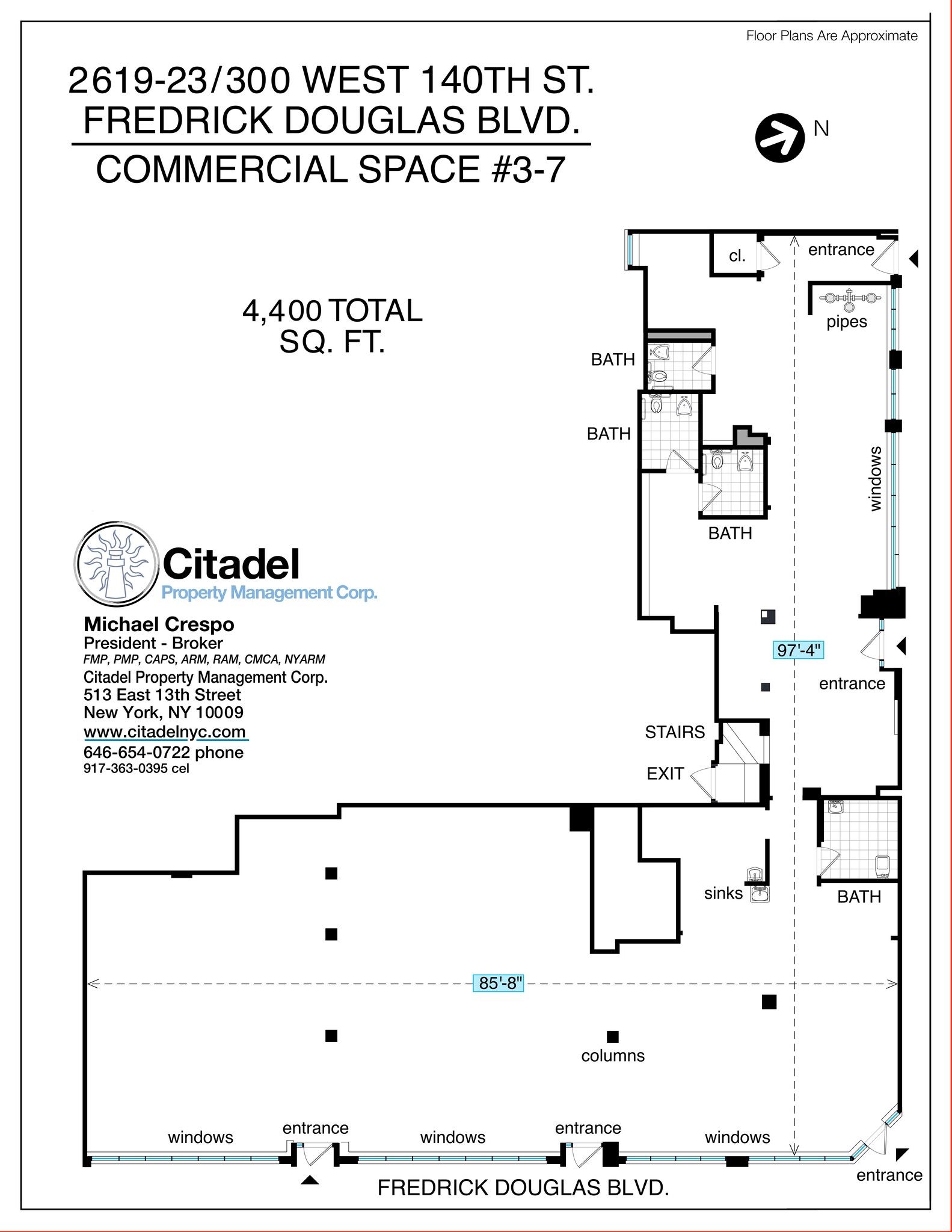 2619-2623 Frederick Douglass blvd, New York, NY for lease Site Plan- Image 1 of 7