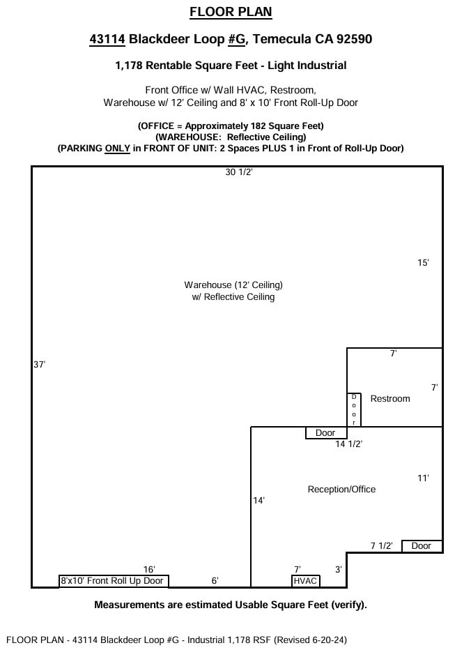 43114 Black Deer Loop, Temecula, CA for lease Floor Plan- Image 1 of 1