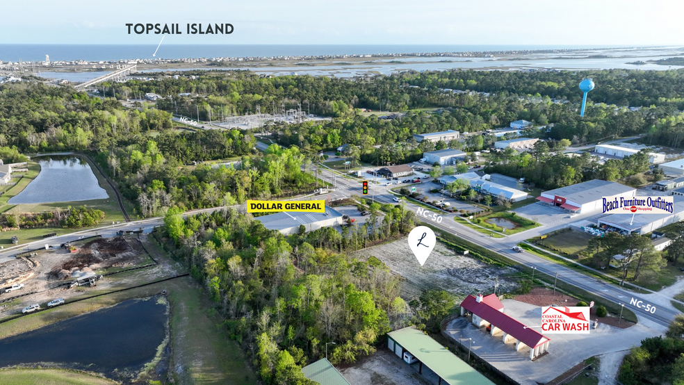 13972 NC-50, Surf City, NC 28445 - ± 1.7 acre property zoned C-3 in