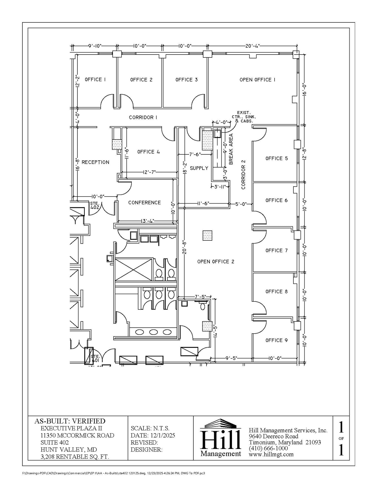 11350 McCormick Rd, Hunt Valley, MD for lease Floor Plan- Image 1 of 1