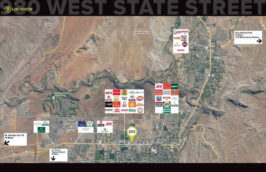 980 W State St, Hurricane, UT for lease - Aerial - Image 3 of 6