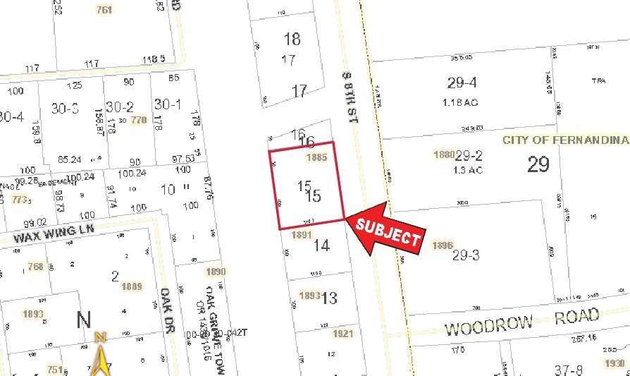 1885 S 8th St, Fernandina Beach, FL for sale Plat Map- Image 1 of 1