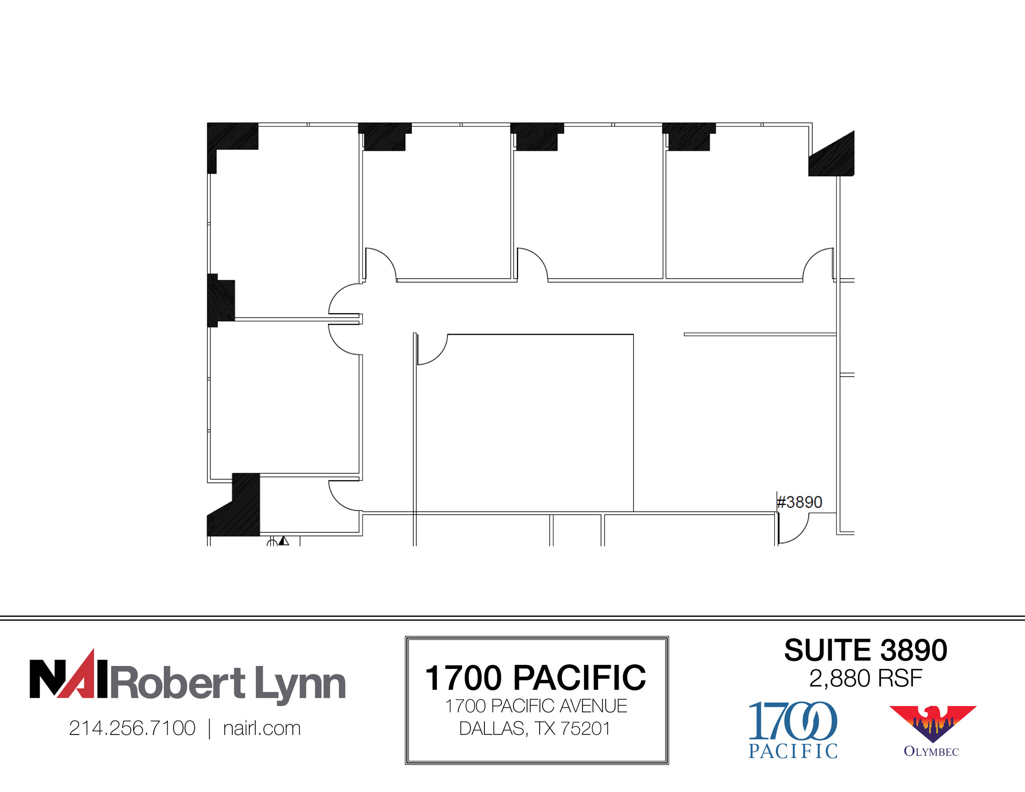 1700 Pacific Ave, Dallas, TX for lease Floor Plan- Image 1 of 2