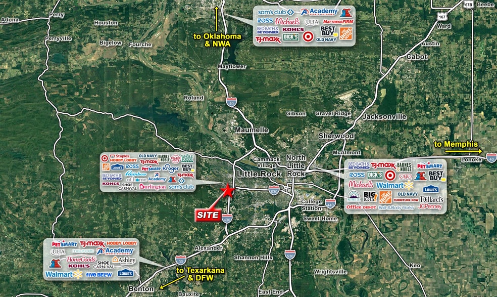 1400 Centerview Dr, Little Rock, AR for lease - Aerial - Image 3 of 3